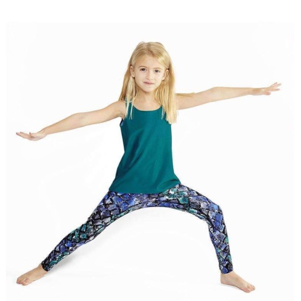 K-DEER Kids Tank Top in Solid Peacock